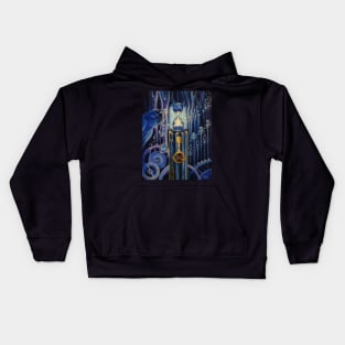 Soul of the Stone. Blue Sapphire. Kids Hoodie